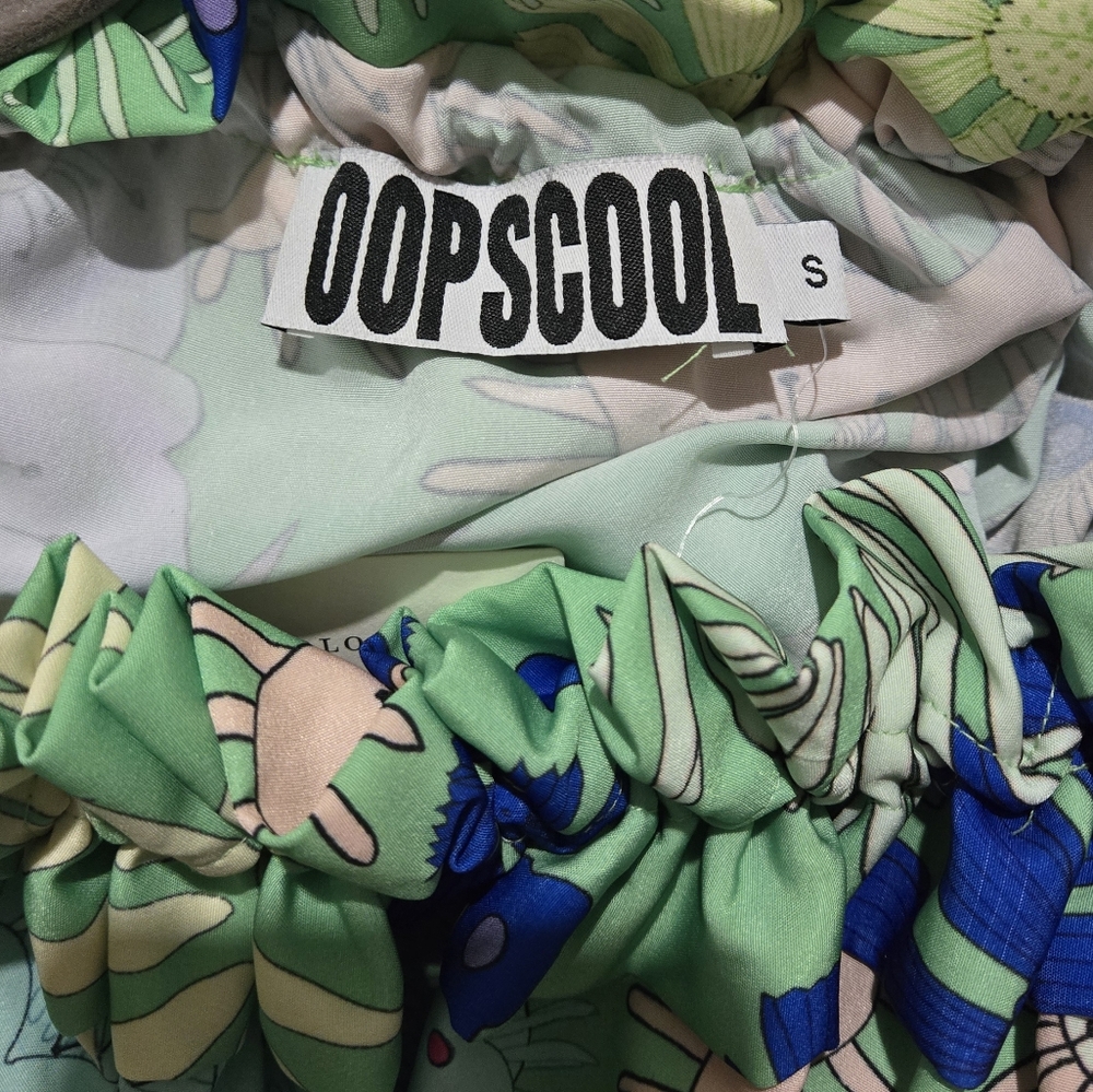 Anthropologie Oopscool Off-The-Shoulder Printed Dress Size S - Picture 10 of 13